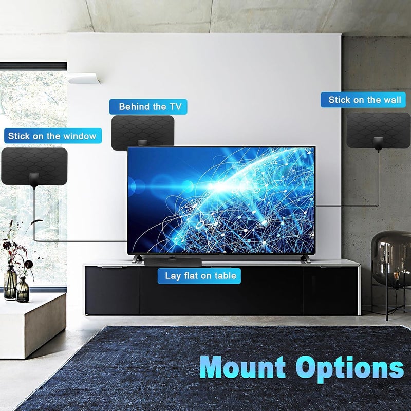 XIANGLYO TV Antenna Indoor Digital Antenna,Portable TV Antenna for Local Channels,360Â°Reception,Support 4K 1080p Smart Television with Amplifier Signal Booster for Free Channels - Image 5