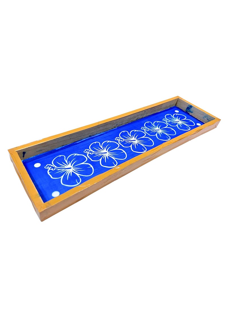 anciently Anciently Shoe Flower Border Rangoli Stencil Wooden, Rangoli Sacha Wooden, 1 Piece (17x5 Inches)  - Image 1