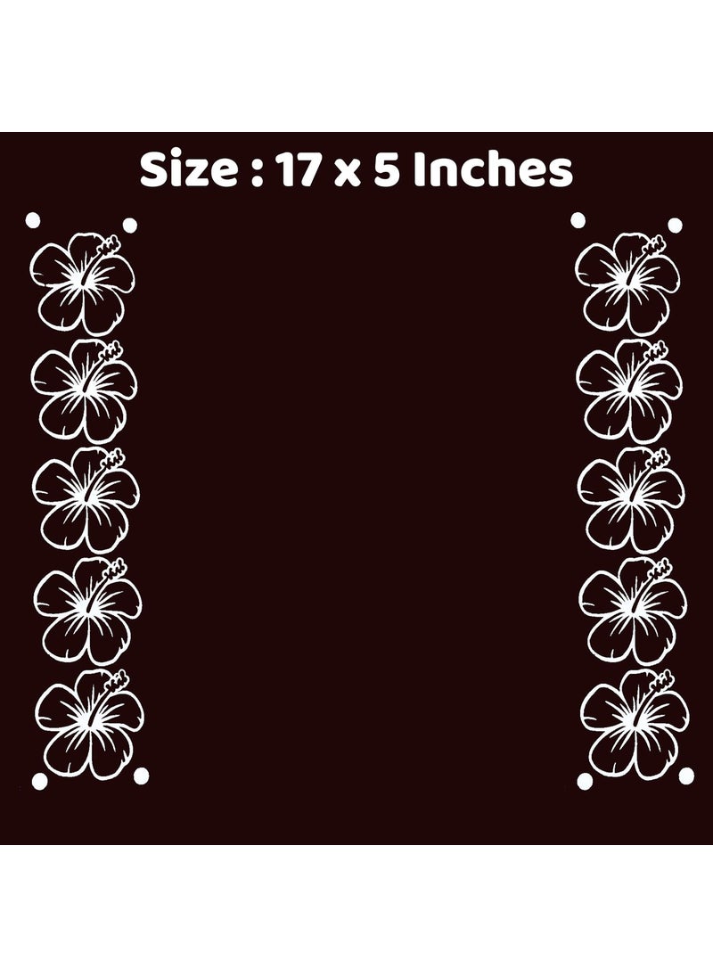 anciently Anciently Shoe Flower Border Rangoli Stencil Wooden, Rangoli Sacha Wooden, 1 Piece (17x5 Inches)  - Image 2