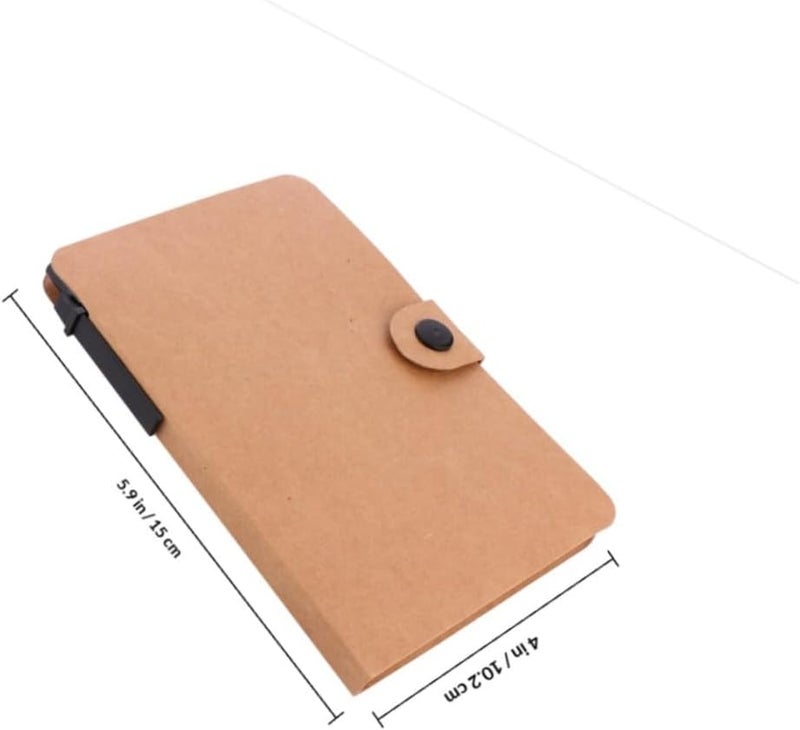 DOITOOL Sticky Memo Pad Set with Kraft Paper Cover, Multifunctional Self-Stick Notes and Index Label Tabs for Office and School Organization, Khaki - Image 2