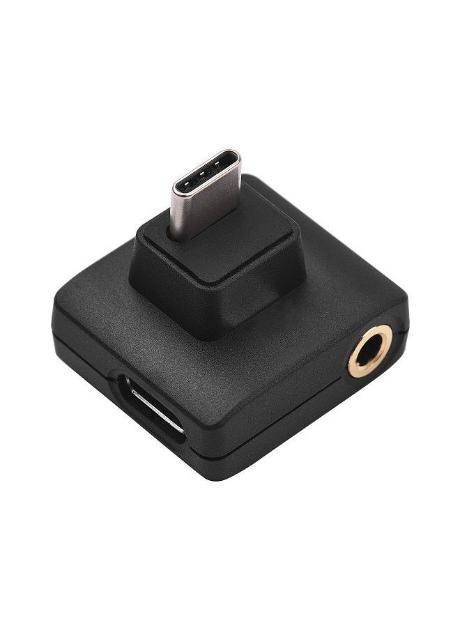 BOYA - BOYA  BY-OA1 Mini Audio Adapter with 3.5mm TRS Microphone Port Type-C Charging Port Replacement for DJI OSMO Action - Image 1