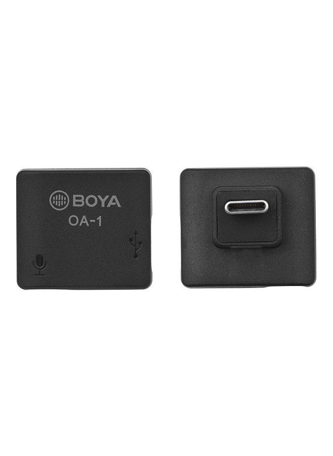 BOYA - BOYA  BY-OA1 Mini Audio Adapter with 3.5mm TRS Microphone Port Type-C Charging Port Replacement for DJI OSMO Action - Image 1
