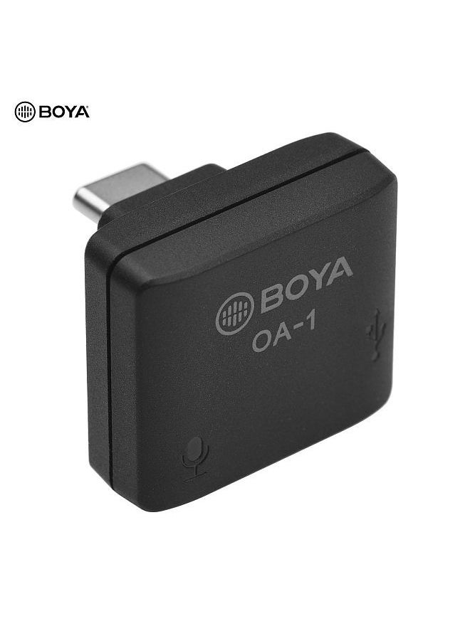BOYA - BOYA  BY-OA1 Mini Audio Adapter with 3.5mm TRS Microphone Port Type-C Charging Port Replacement for DJI OSMO Action - Image 1