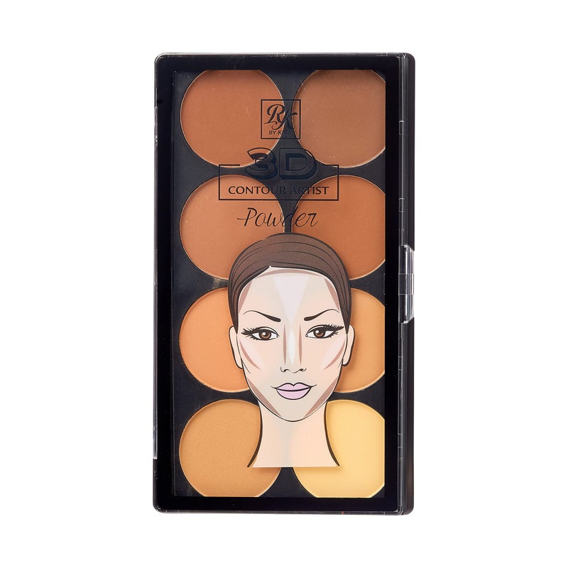 Ruby Kisses 3D Powder Contour Palette Medium Dark Define your cheekbones, perfect your nose, and sculpt your jawline - Image 1