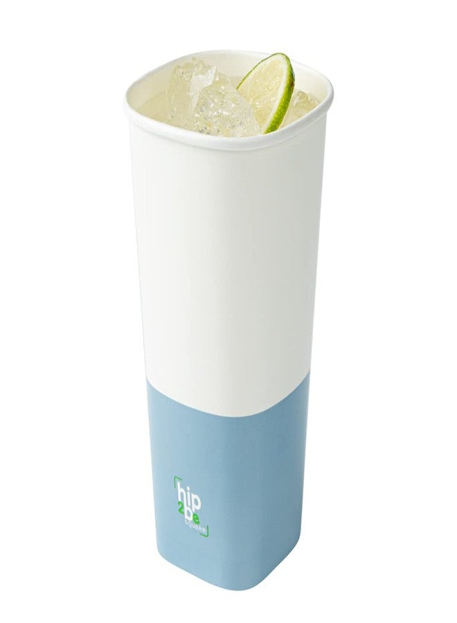 Restaurantware Hip 2 Be Square 22 Ounce Paper Coffee Cups 25 Leakproof Reusable Coffee Cups - Lids Sold Separately Double PE Lining Paper Disposable Cups Hot & Cold Friendly Single Wall - Image 1