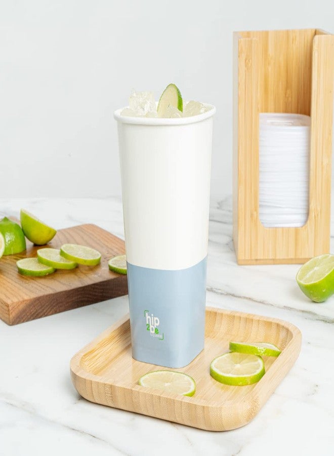 Restaurantware Hip 2 Be Square 22 Ounce Paper Coffee Cups 25 Leakproof Reusable Coffee Cups - Lids Sold Separately Double PE Lining Paper Disposable Cups Hot & Cold Friendly Single Wall - Image 5