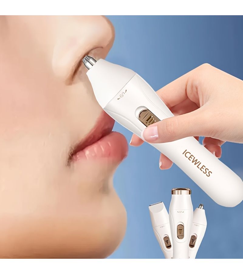 Purple USB Rechargeable Nose And Ear Hair Trimmer Portable Electric With Lithium Battery - Image 2