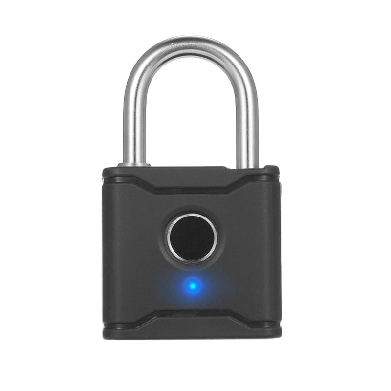 قفل بصمات الأصابع: سبائك الزنك، فتح سريع في 0.5 ثانية، قابل لإعادة الشحن عبر USB - التحكم عن بعد عبر تطبيق، قفل بصمات الأصابع مقاوم للماء بمستوى IP65 للخزنات في الرياضات، الاستخدام الخارجي، للأطفال وكبار السن - Image 1