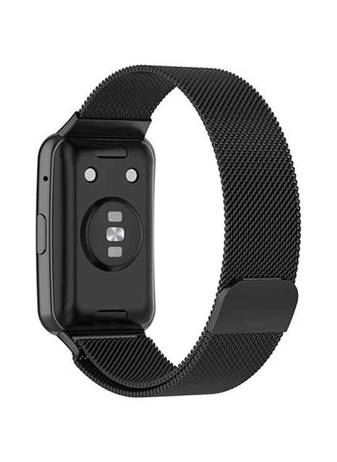 NIBEMINENT - Milanese Replacement Band For Huawei Watch Fit Black - Image 1