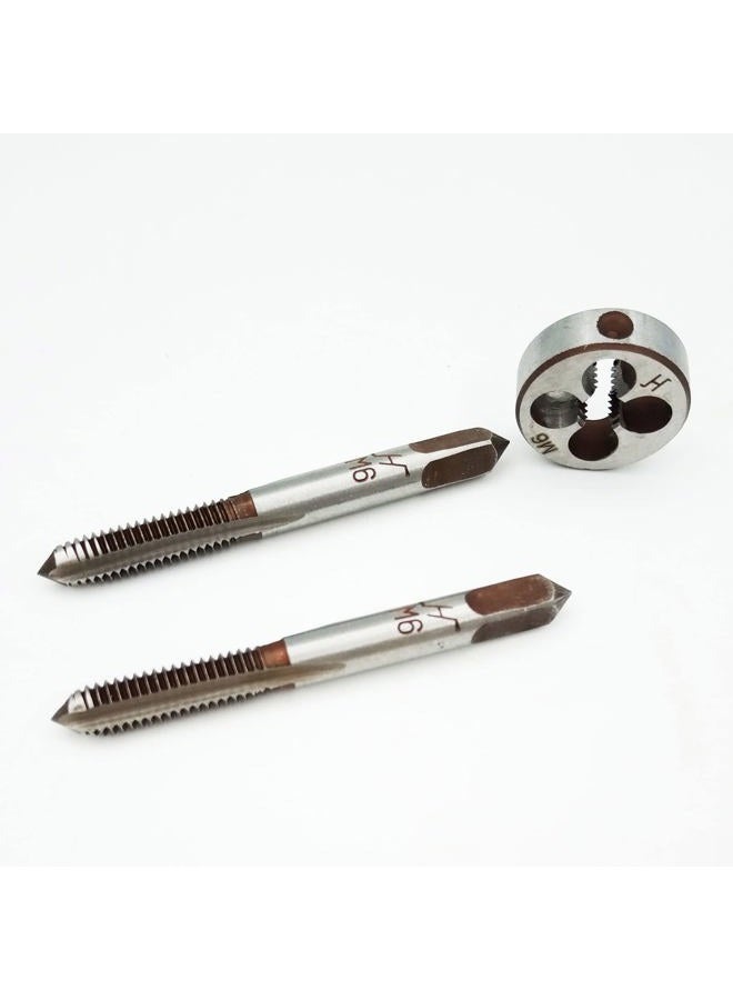 Acdeyaca Metric Hand Tap and Die Set, M6 X 1 Thread Tap and Round Die, 2 Right Hand Straight Taps & 1 Die (M6X1) - Image 4