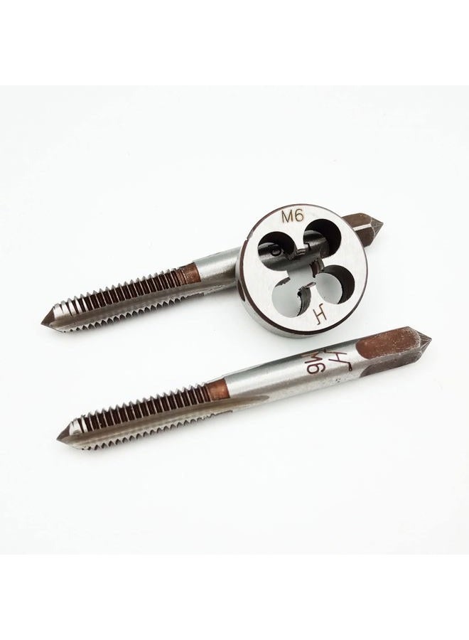 Acdeyaca Metric Hand Tap and Die Set, M6 X 1 Thread Tap and Round Die, 2 Right Hand Straight Taps & 1 Die (M6X1) - Image 3