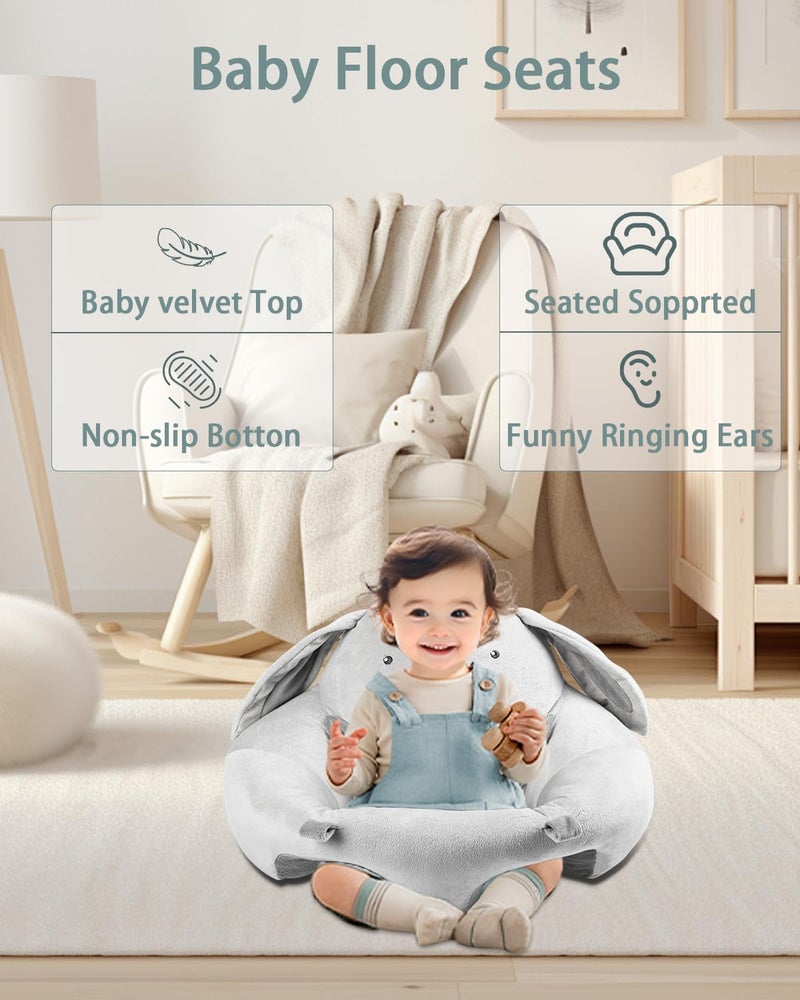 suihuooo 3-in-1 Baby Play Mat, Baby Seats for Infants for Sitting Up, Tummy Time Mat with 5 Detachable Toys, Baby Activity Gym & Playmats for Babies 0-6 6-12 Months, Newborn Baby Shower Gifts - Image 5