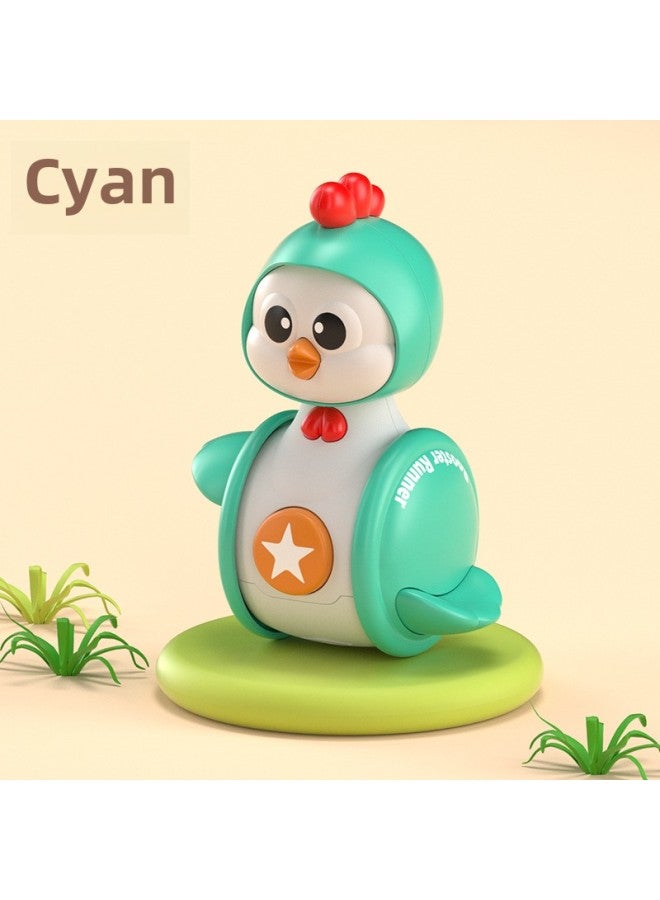 Infant Cartoon Cute Chicken Sliding Educational Early Education Toys Cute Chicken Team Guide Baby Training Crawling-Color:Cute Chicken Tumbler-Green  - Image 1