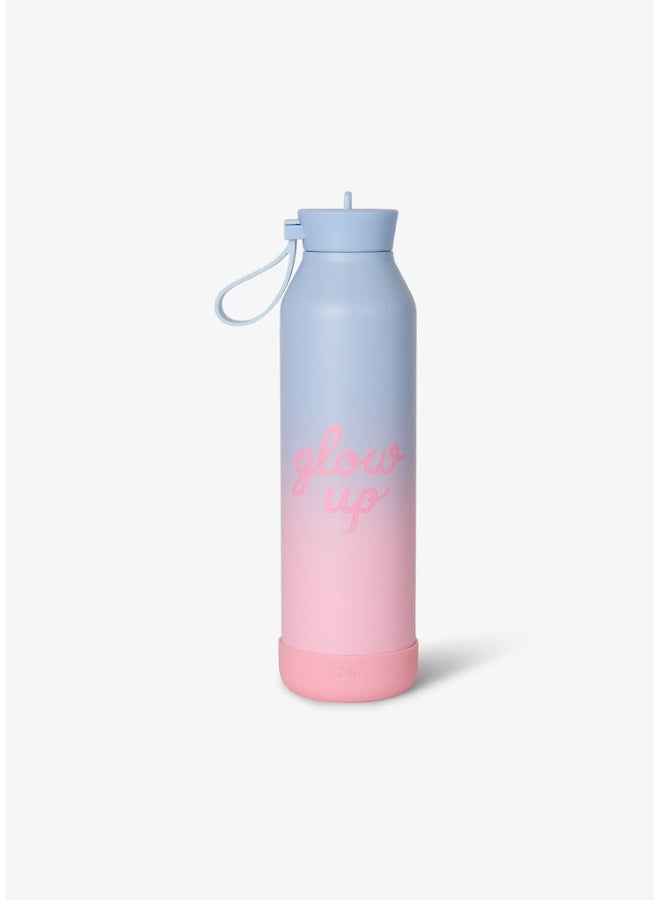 Citron - Glow Up Stainless Steel Vacuum Insulated Kids Water Bottle - Blue Pink - 750 ml - Image 1