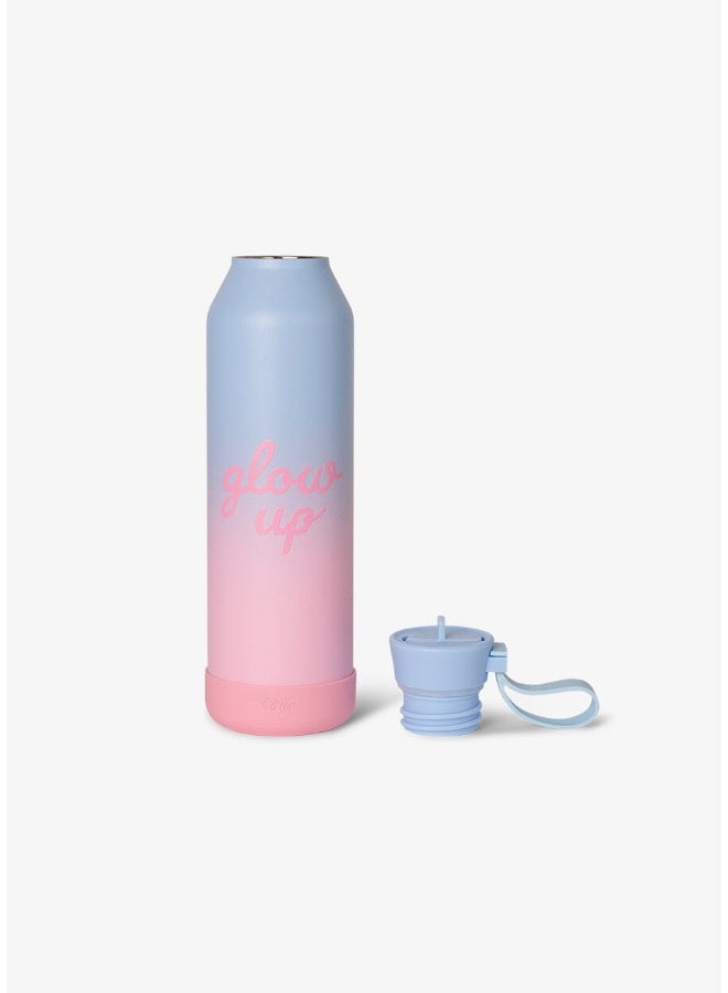 Citron - Glow Up Stainless Steel Vacuum Insulated Kids Water Bottle - Blue Pink - 750 ml - Image 2