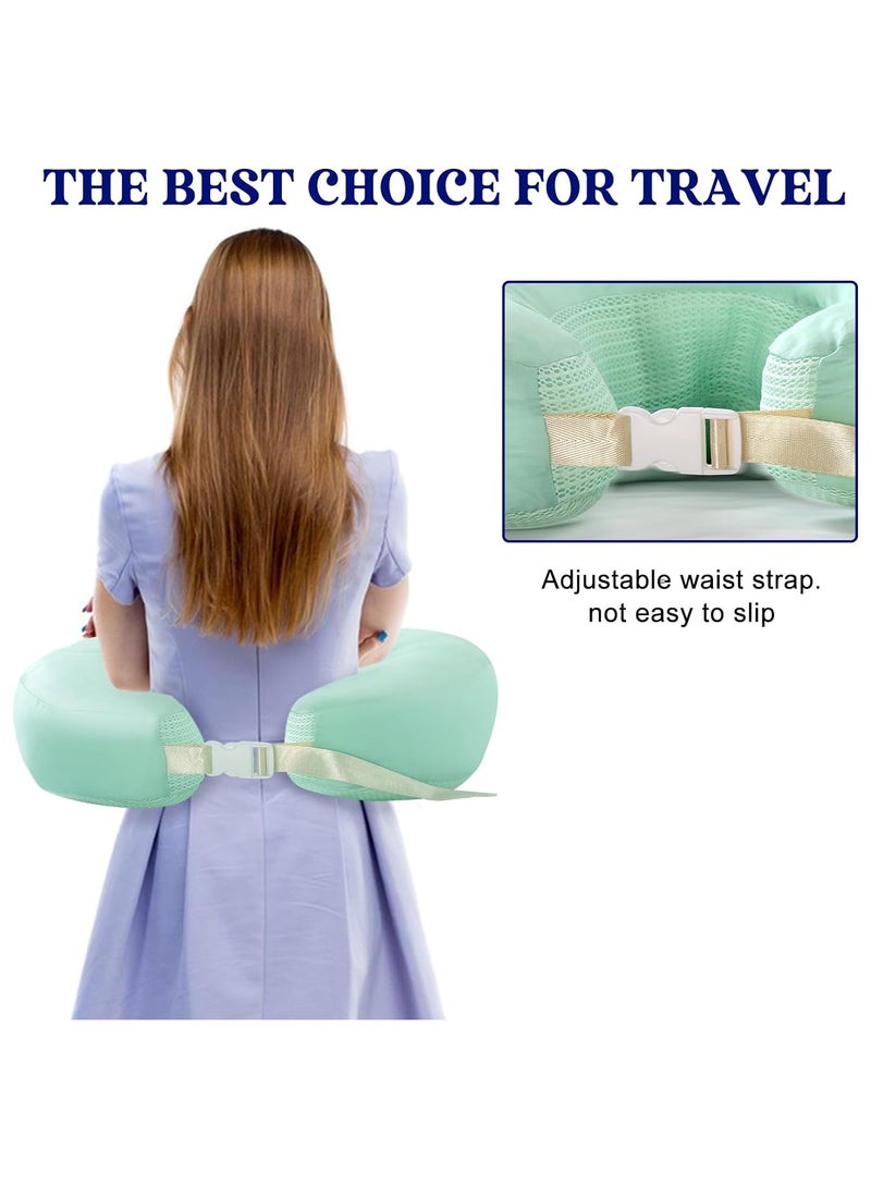 Nursing Pillows for Breastfeeding, Ergonomic Support for Mom and Baby, Breastfeeding Pillows with Adjustable Waist Belt & Detachable Cotton Cover  - Image 2