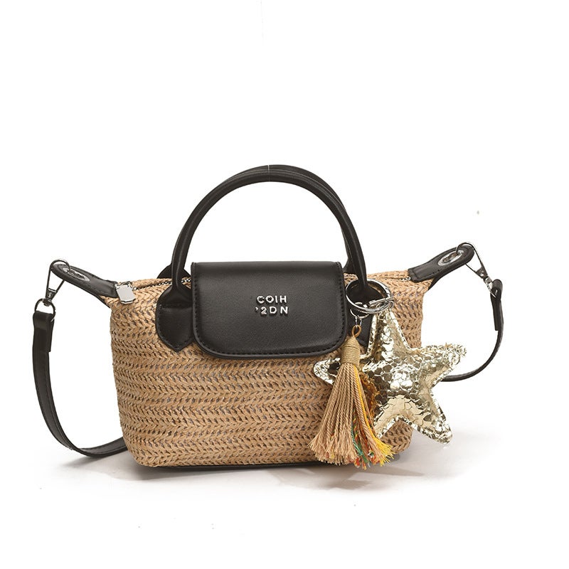 Women'S New High-Value Handbag Dumpling Bag New Style Colorful Striped Shoulder Crossbody Bag - Image 1
