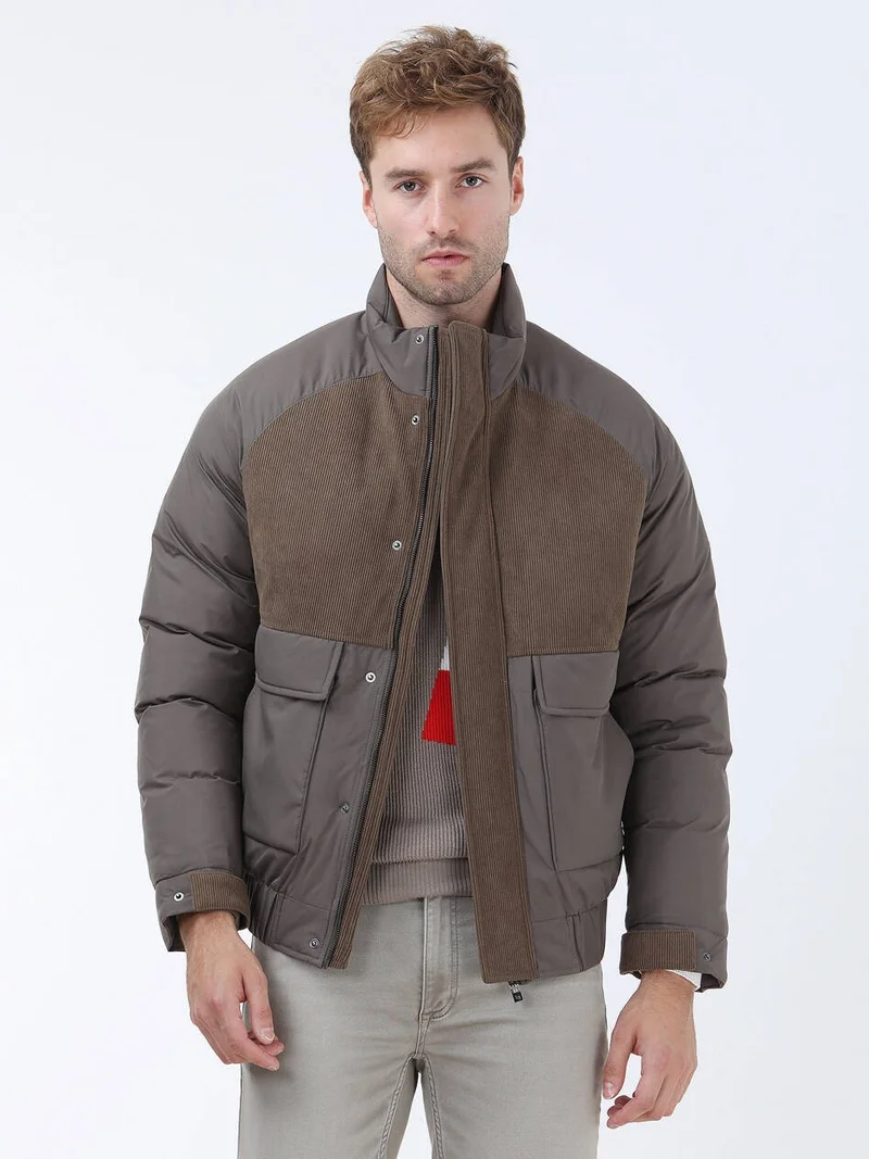 Kip Light Brown Woven Coat