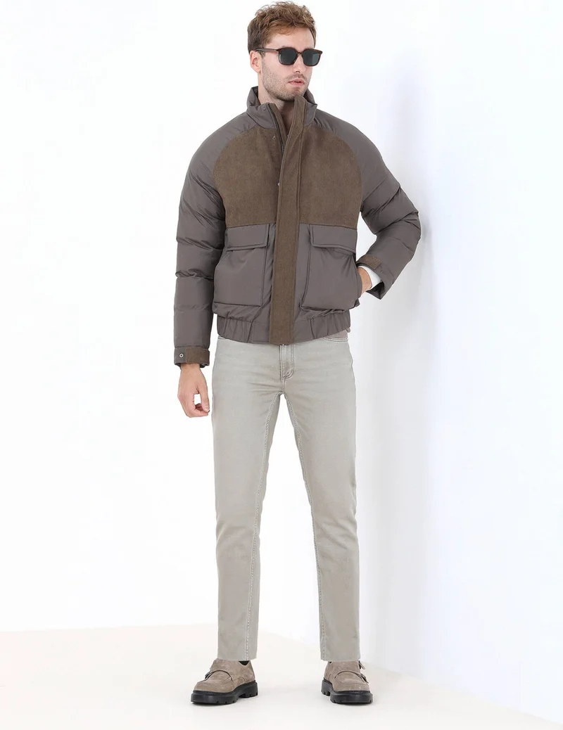 Kip Light Brown Woven Coat