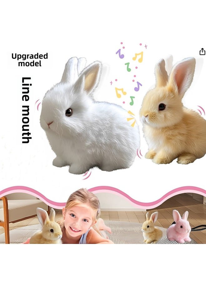 Easter Simulation Rabbit Plush Sound Toy Will Jump Will Call Carrot Rabbit Doll Parent-child Interactive Toy-Colour:Electric Plush Rabbit [gray] Does Not Contain Carrots  - Image 2