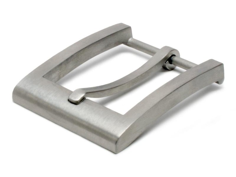 Nickel Smart Silver Square Titanium Belt Buckle for 1¼ Inch Straps - Nickel Free Belt Buckle with Brushed Satin Finish - Image 1