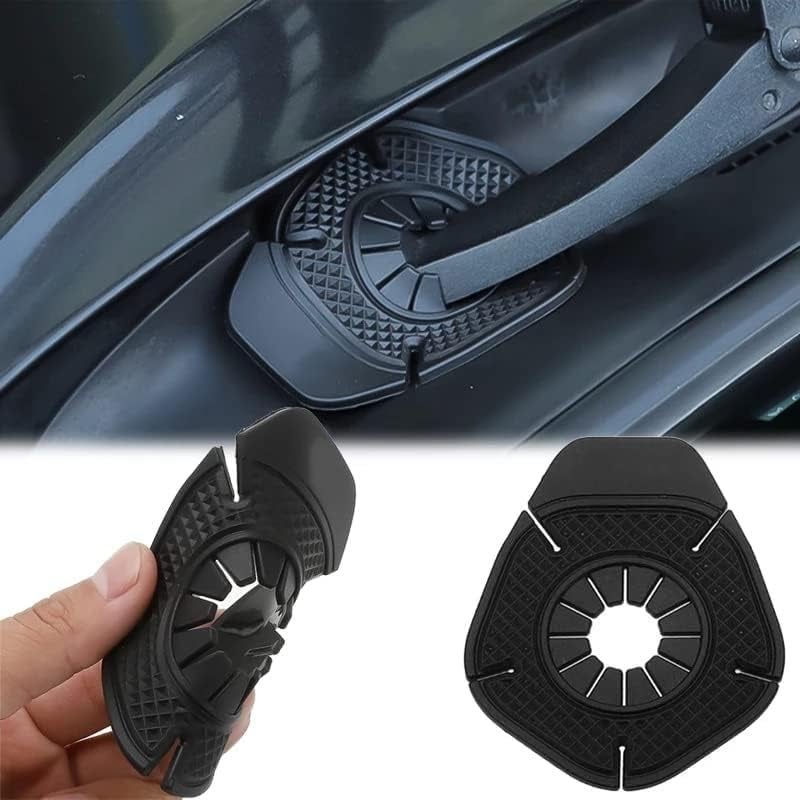 KRIDARSH 2PCS Car Wiper Arm Hole Protection Pad Silicone Windshield Wiper Arm Hole Protector Dust Cover Accessories Universal for Most Cars Trucks SUV Black - Image 1
