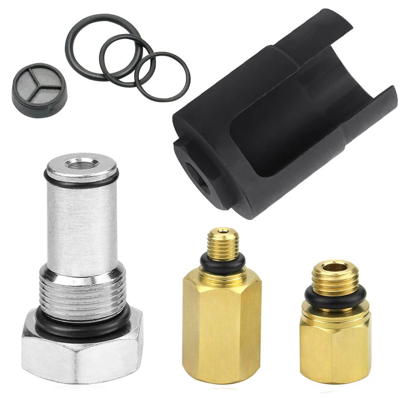 Mekar 60 IPR Valve Socket and Oil Rail Adapters Kits and 60 High Pressure Oil Pump IPR Valve Air Test Fitting Tool with Seal Kit Compatible with 60L Powerstroke Diesel Engine