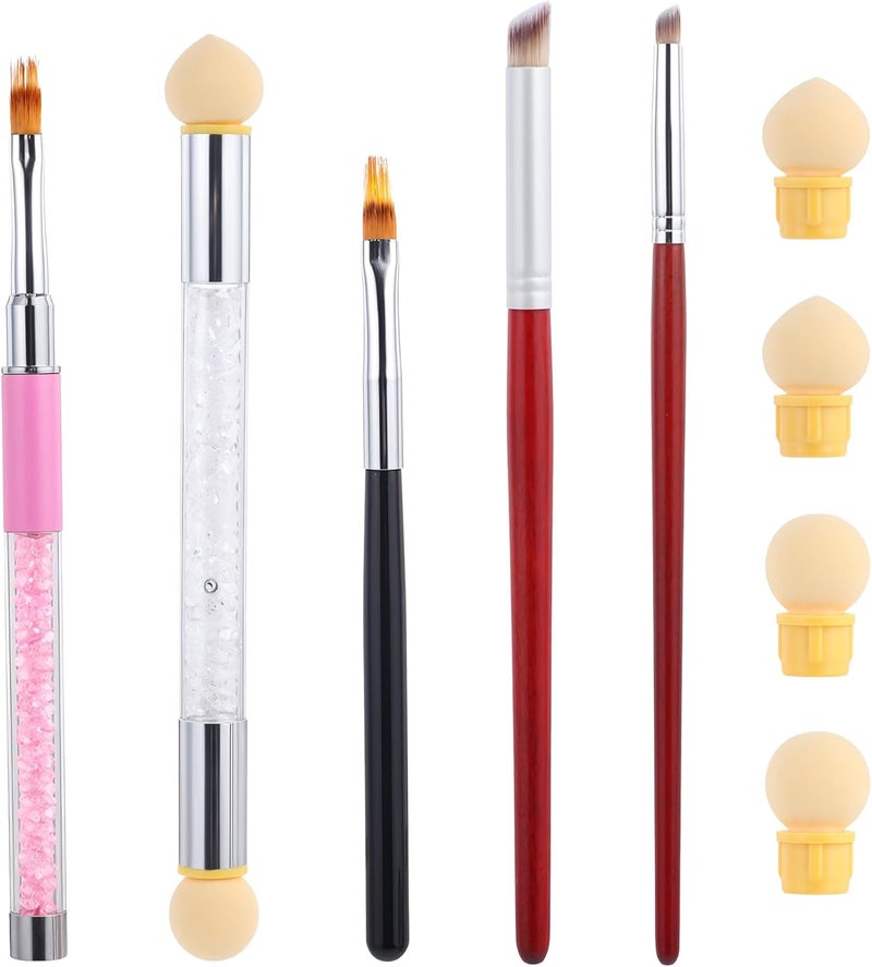 5 Pack Ombre Nail Brush French Tip Nail Design Brushes Nails Art Brushes Ombre Brush for Gel Nails for Manicure DIY Tools Acrylic Application