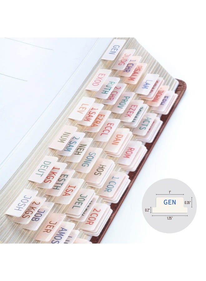 DiverseBee Laminated Bible Tabs (Large Print, Easy to Apply), Bible Tabs Old and New Testament, Bible Study Journaling Supplies, Bible Accessories, Bible Index Tabs, 72 Bible Book Tabs (Amber) - Image 2