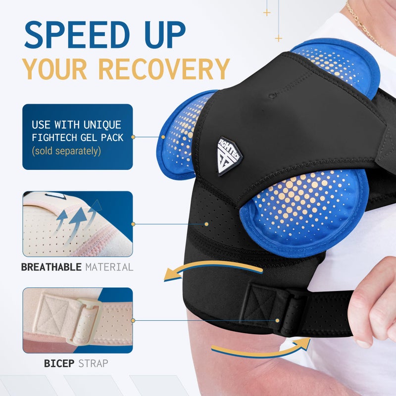 FIGHTECH Shoulder Brace for Torn Rotator Cuff for Men and Women - Support & Pain Relief (Black-XXL) - Image 3