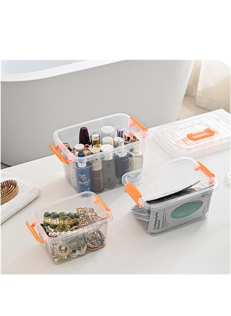 Generic - 6pcs Plastic Storage Boxes, 15L Clear Stackable Containers With Lockable Lids, Clear Plastic Organizer – Transparent Box Storing Toys, Shoes, Kitchen Items, Snacks, Tools, Medicine - Image 1