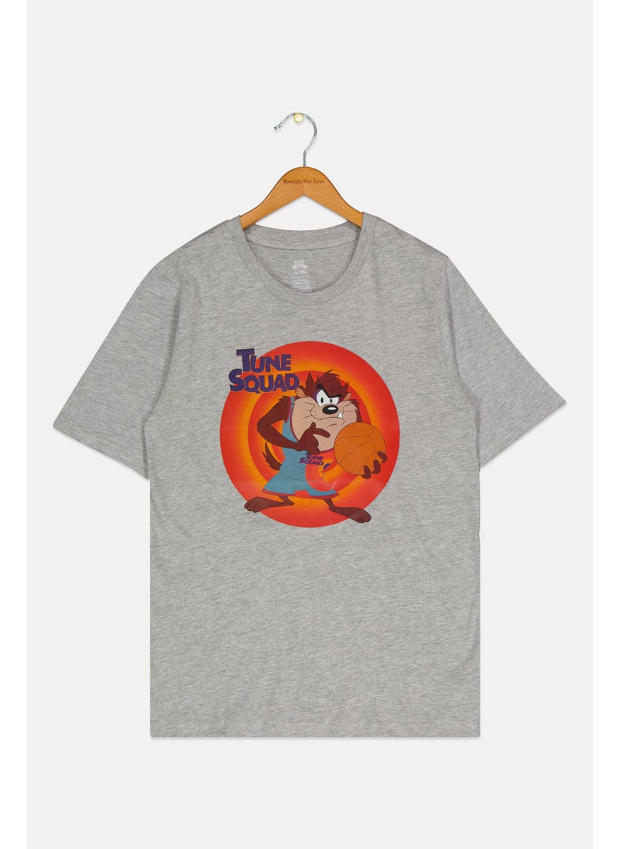 Space Jam Kids Boy Sportswear Fit Short Sleeve Outdoor T Shirt, Grey  - Image 1