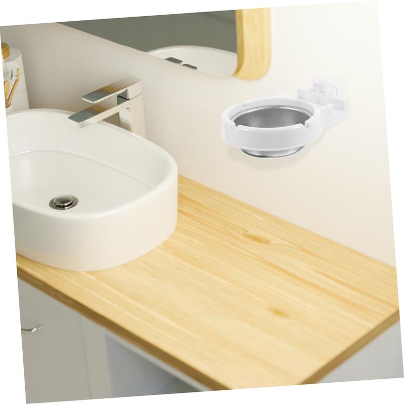 White Wall Mounted Ashtray Indoor Smoking Ash Bin for Home Decor - Image 3