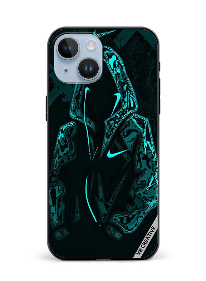 VR CREATIVE Protective Case Cover For Apple iPhone 15 Plus Mask Guy In Green Jacket Design Multicolour - Image 1