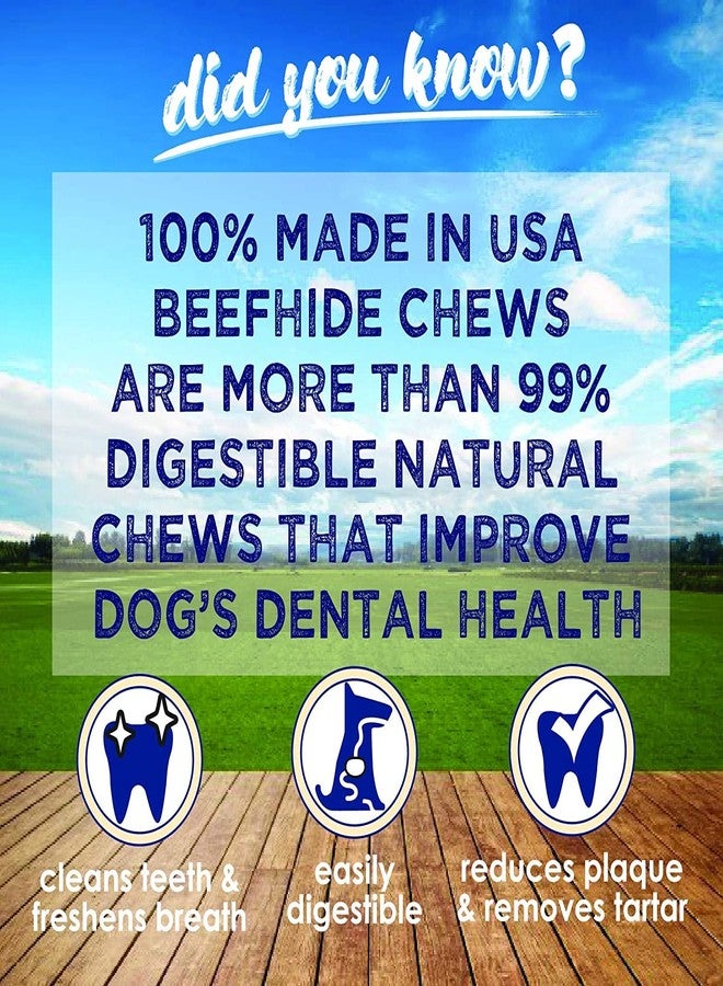 Pet Factory 100% Made in USA Beefhide 7" Braided Sticks Dog Chew Treats - Natural Flavor, 6 Count/1 Pack - Image 5