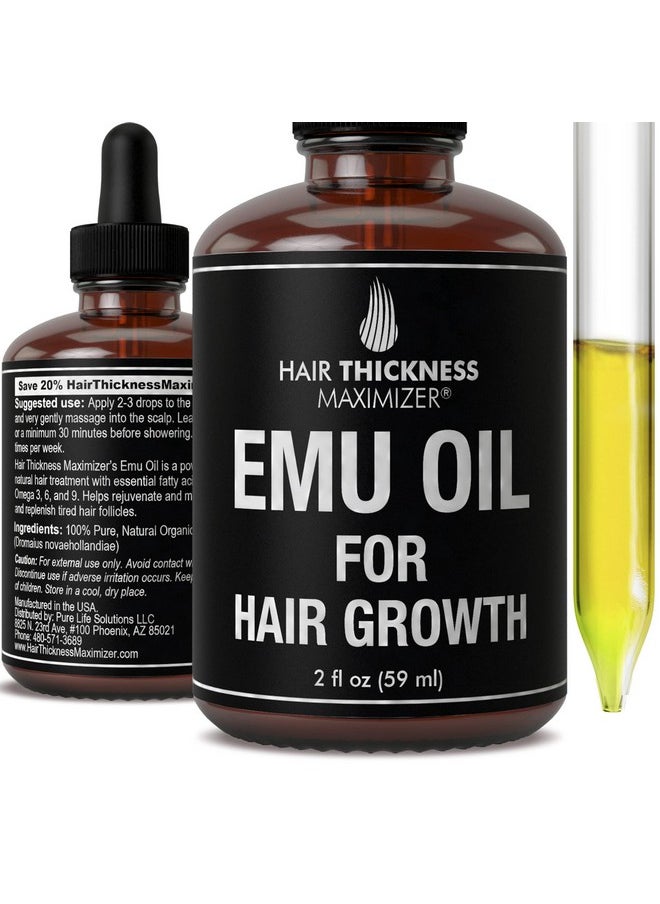 هير ثيكنيس ماكسيمايزر - من Hair Thickness Maximizer. أفضل علاج عضوي وطبيعي بالزيوت مع أوميغا 3 و6 و9. أوقف تساقط الشعر الآن. مصل تكثيف الشعر لتجديد بصيلات الشعر للرجال والنساء 2 أونصة - Image 1