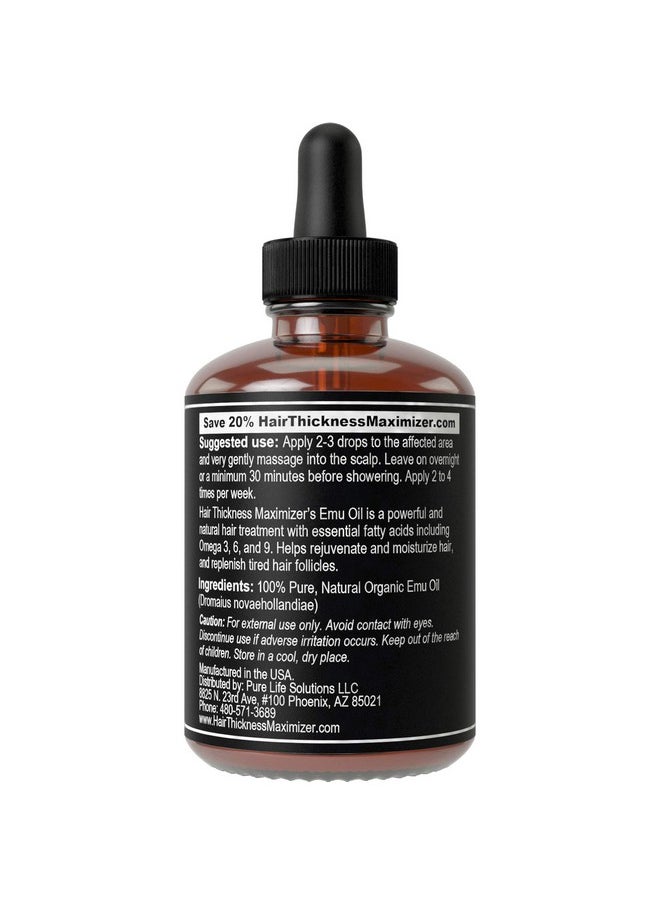 هير ثيكنيس ماكسيمايزر - من Hair Thickness Maximizer. أفضل علاج عضوي وطبيعي بالزيوت مع أوميغا 3 و6 و9. أوقف تساقط الشعر الآن. مصل تكثيف الشعر لتجديد بصيلات الشعر للرجال والنساء 2 أونصة - Image 1