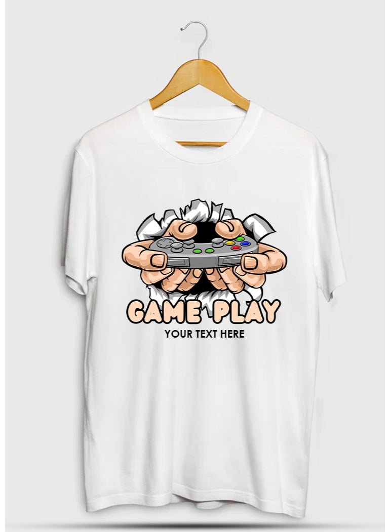 SHOP NEW ARRIVALS GAME ON GRIP AND PLAY GAMEPLAY GRAPHIC T-SHIRT Motivational Quote Graphic Tee for Men Women Inspirational Success Mindset Gift Unisex Comfortable Cotton - Image 1