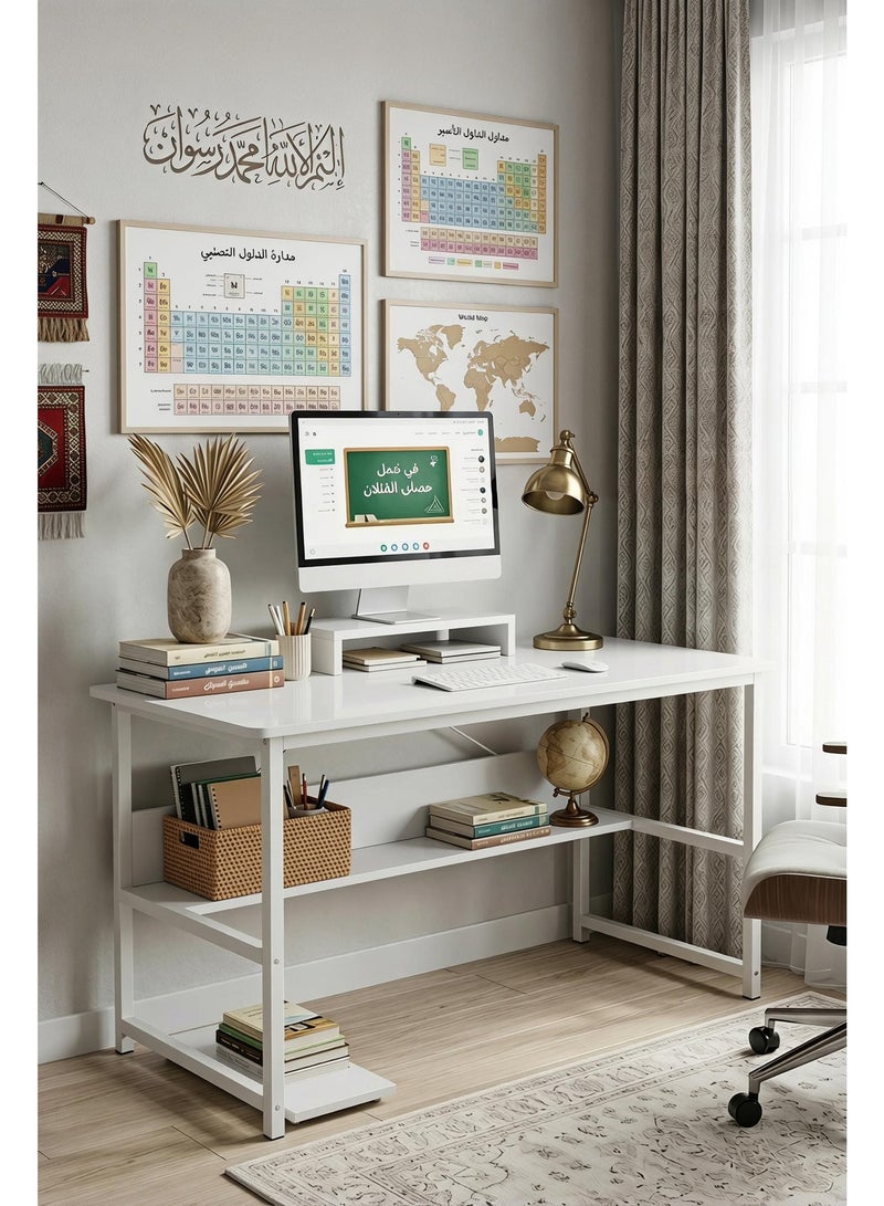 Visionnaire 110*50 cm Office Table Computer Desk with Bookshelf - Simple Style Study  Desk and Gaming Table - Image 1