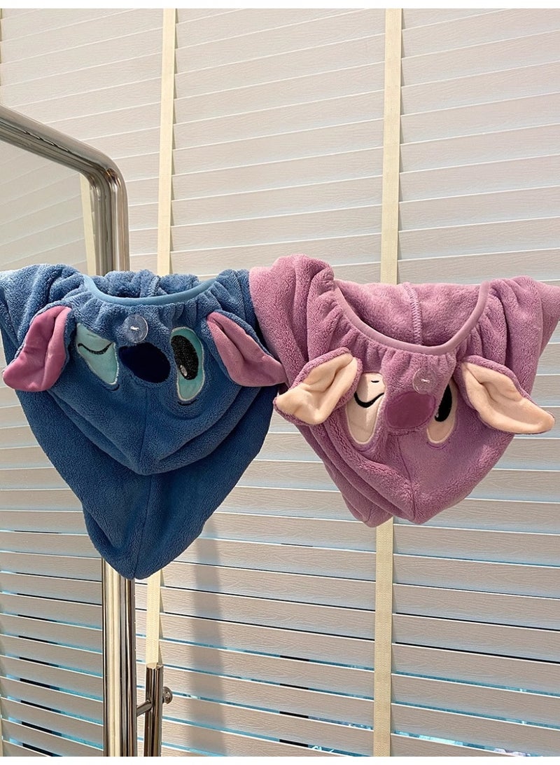 Stitch Cartoon Hair Drying Cap, Set of 2 - Image 1