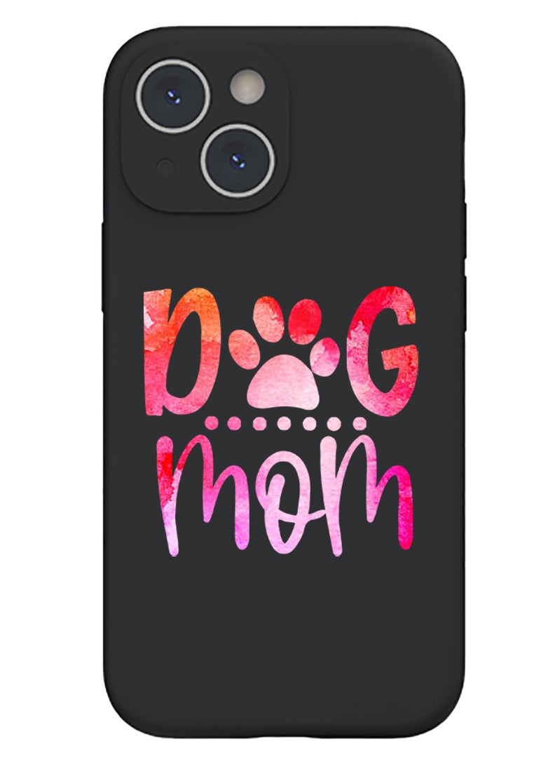 Theodor Protective Slim Fit Case Liquid Silicone Cover with Full Body Protection Anti-Scratch Shockproof Case For iPhone 13 Black  - DXB Airport - Image 1