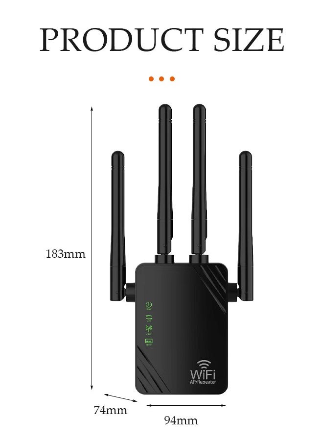 DUNISO Wifi Extender, Wifi Booster，300Mbps WIFI Amplifier , With Four Antennas, 2.4G, Dual Network Ports, One Click Setup, Plug And Play, Easy Setup  - Image 2
