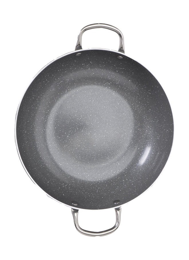 Non-Stick Granite Wok Pan With Glass Lid With Steel Handle Dark Grey 26 | 28 | 30 | 32 cm - pzsku/Z53E35F602F32F9F17500Z/45/_/1734957434/a086ec52-25ee-4232-badc-3ecdf926f639