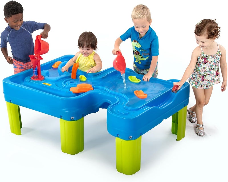 Simplay3 Big River and Roads Water Play Table with Track Toys for Kids - Image 1