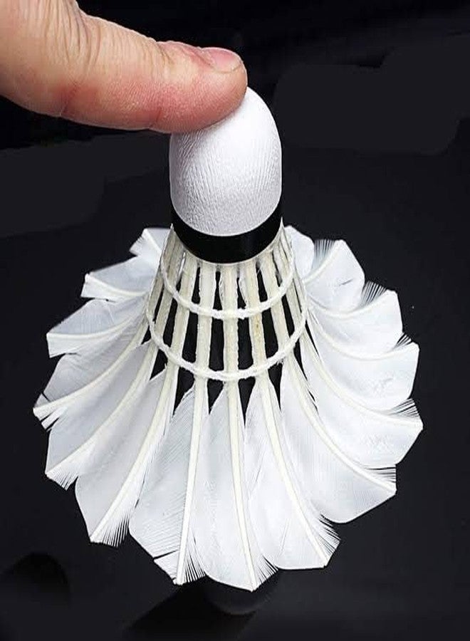 STEFFER FUNEX TOP Premium Series Feather Badminton Shuttlecocks (White) - Pack of 10 - Image 3