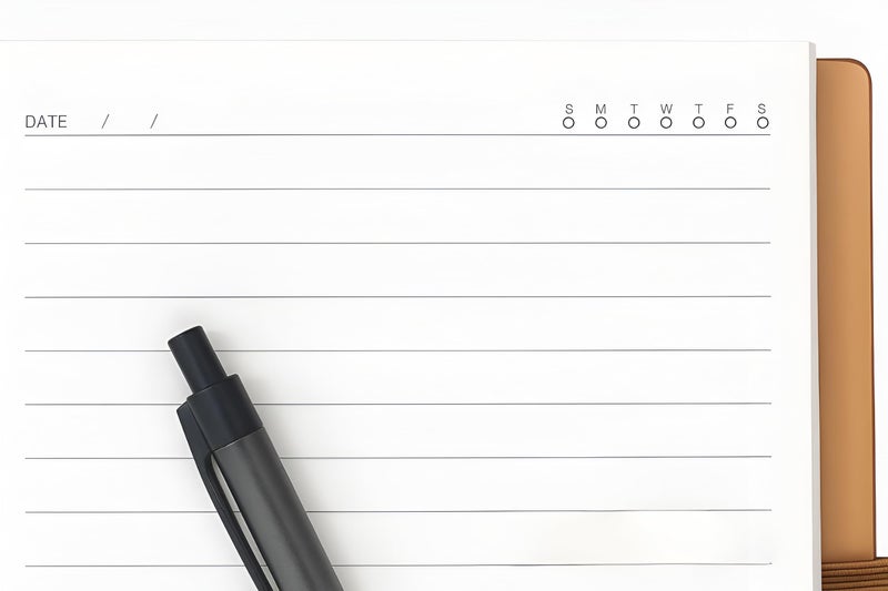 Schmick Premium Business Diary with Black Metal Pen - Diary and Pen Gift Set (192 Pages) (Black) - Image 4