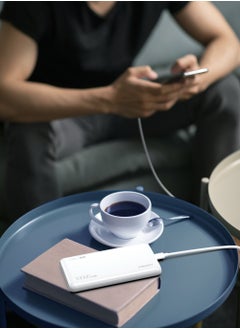 Pisen Ultra Slim 10W Portable Charger 10000mAh - Simple and elegant design, dual inputs, quadrant LED indicator, ideal companion for business and leisure travel (Colour) Black  - Image 4
