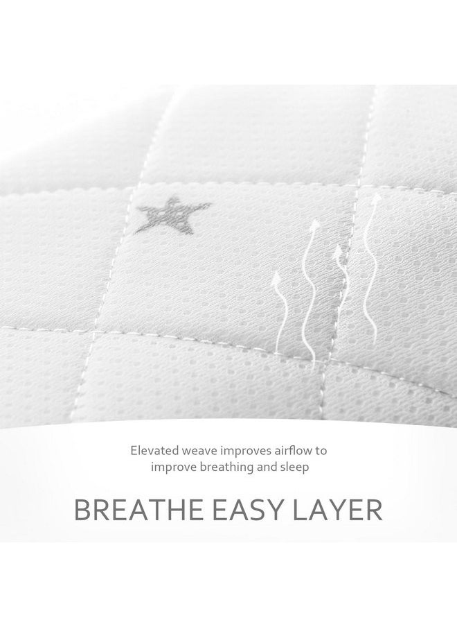 Moonsea Waterproof Bassinet Mattress Pad Cover Compatible with Halo Bassinest Swivel, Glide Sleeper, Waterproof Bassinet Mattress Protector, Breathable Proven to Reduce Suffocation Risk, Grey Star  - Image 2