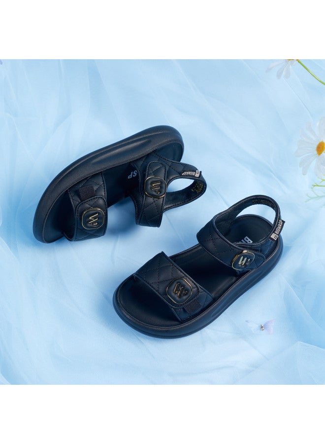 Bumblebee صنادل صيفية مفتوحة الأصابع للفتيات بتصميم مجوف عصرية ومضادة للانزلاق، أحذية شاطئية للأطفال، صنادل أميرة - Image 4