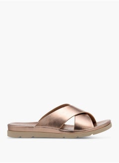 Le Confort Women's Solid Slip-On Cross Strap Sandals  - Image 3
